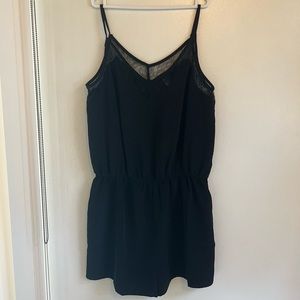Forever 21, small. black, spaghetti strap romper, Never Worn, Lacy Neck line,